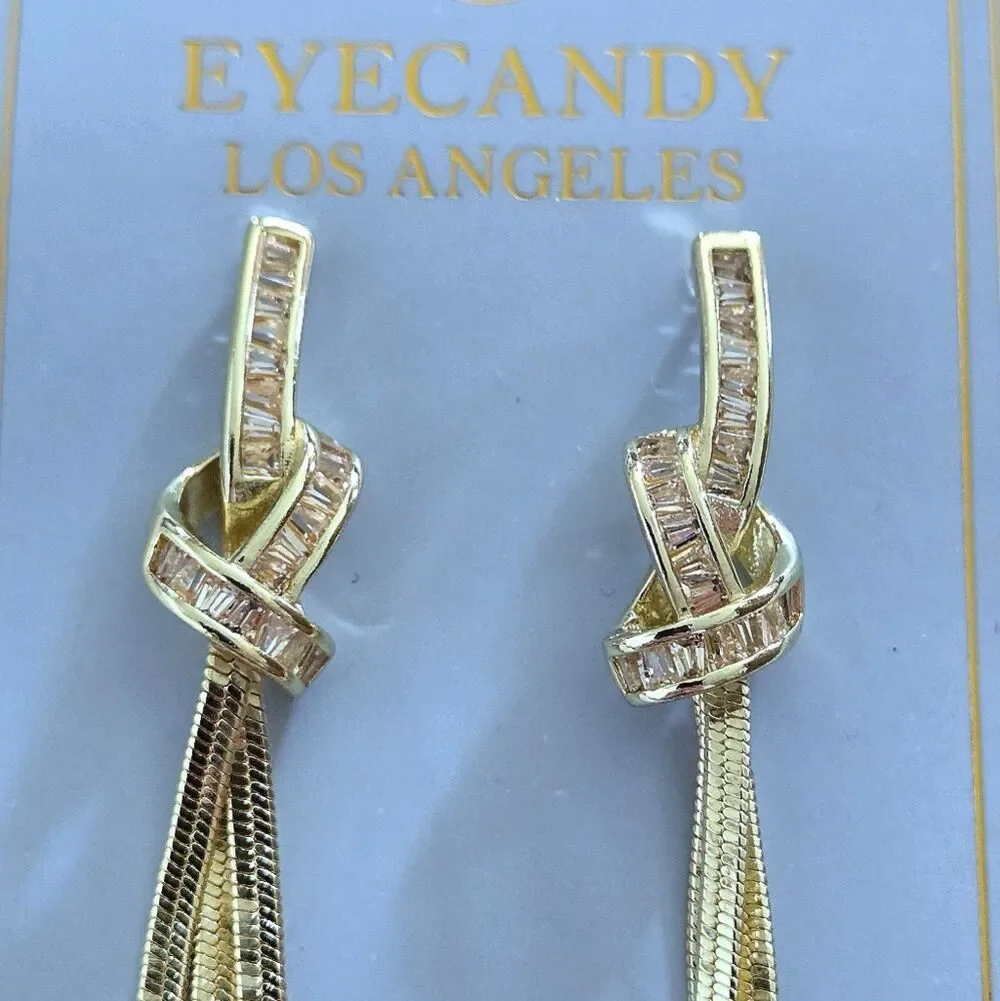 Eye👁 Candy🍭 Knotted🪢 Dangle Earrings